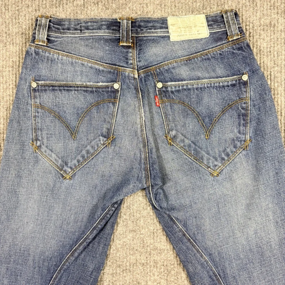 Levis Engineered Jeans Mens 32x32 Denim Straight Leg Twisted Seam Button Fly - Picture 6 of 14